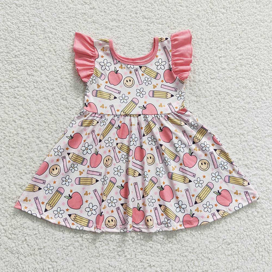 Baby Girls Back To School Apple Twirl Dresses