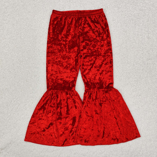 USA Shop Red Velvet Bell Pants