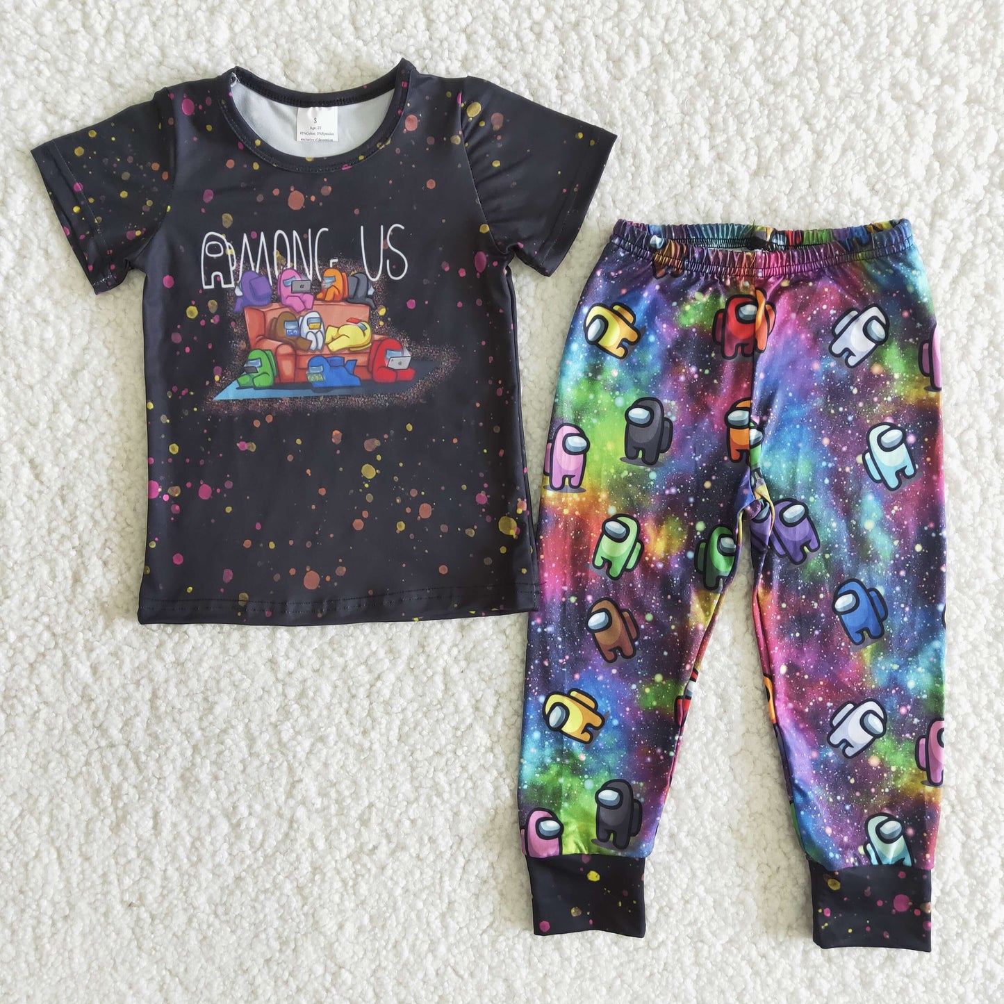 Baby boys cartoon game Black pants sets