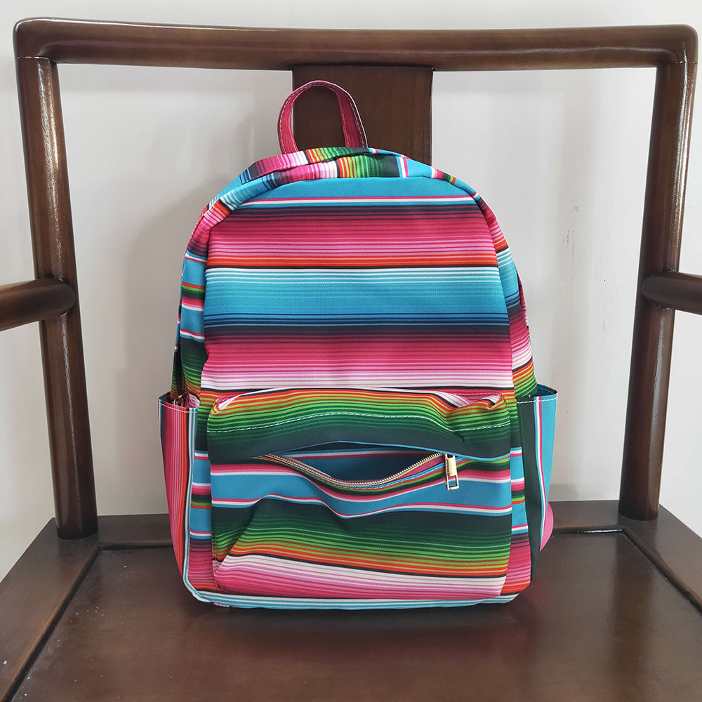 Sibling Baby Kids Children Western Stripe School Back Bags