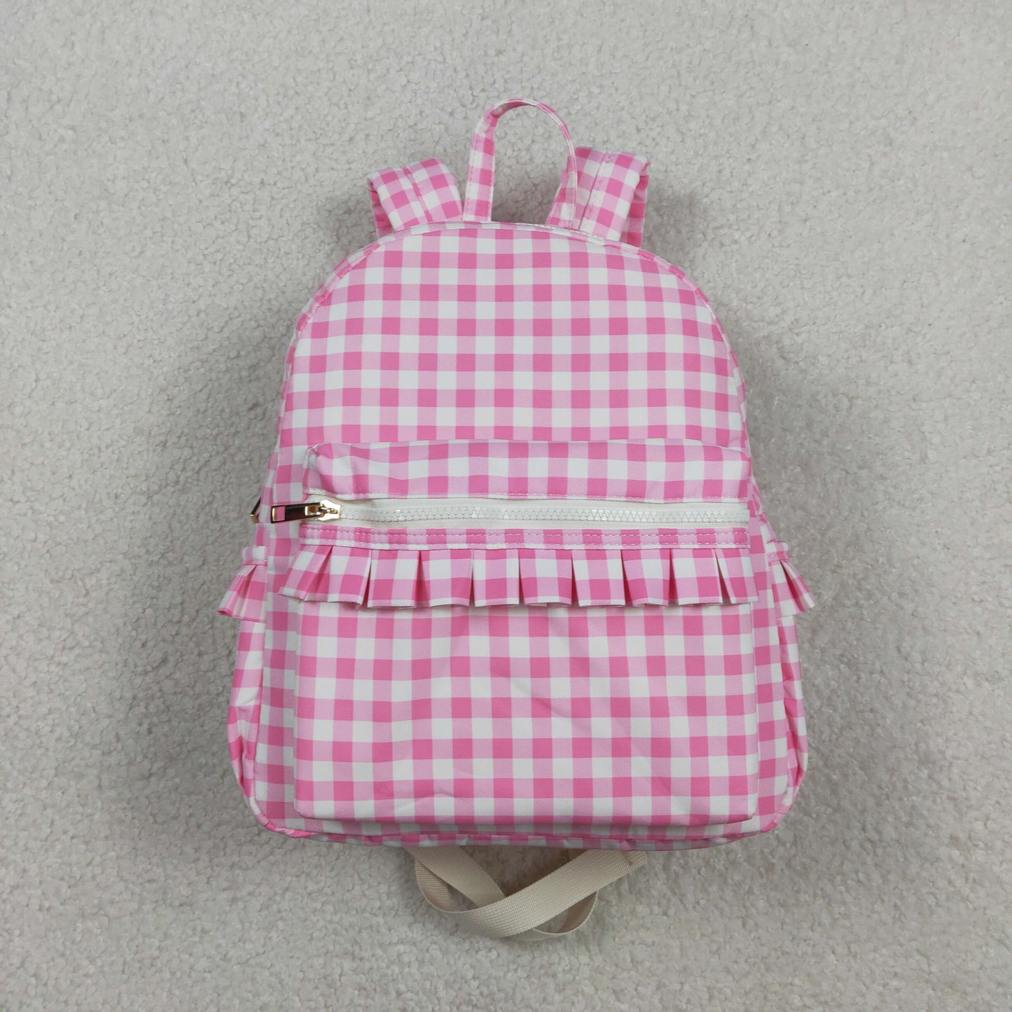 USA Shop Baby Girls Pink Checked School Backpack Bags