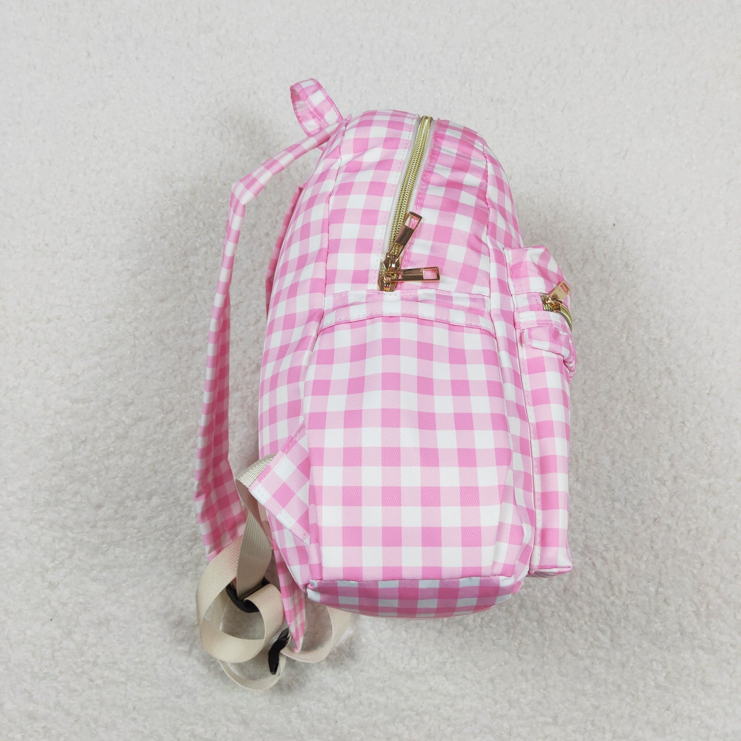 USA Shop Baby Girls Pink Checked School Backpack Bags