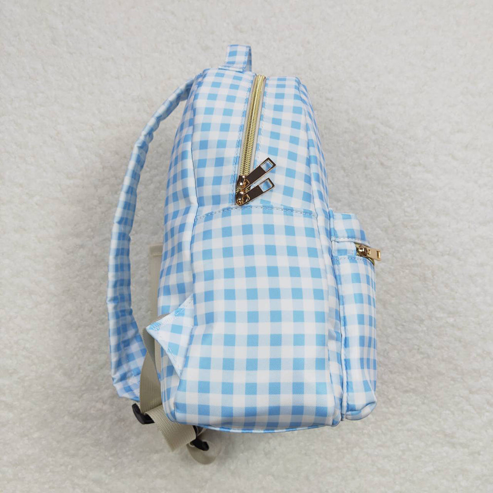 USA Shop Baby Girls Blue Checked School Backpack Bags