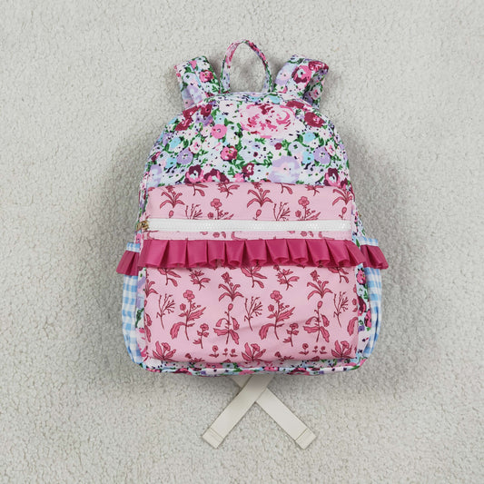 Baby Girls Children Purple Flowers Back Bags