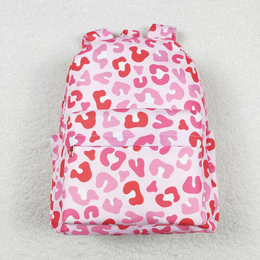 Baby Kids Girls Valentines Pink Leopard Back Bags