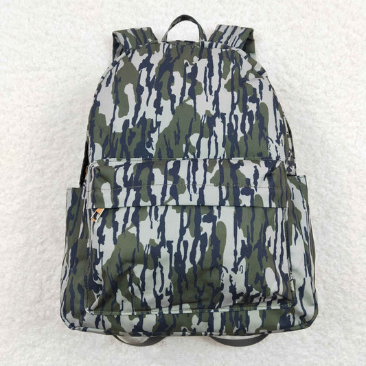 Baby Girls Kids Green Camo Tree Branches Print Back Bags Backpacks