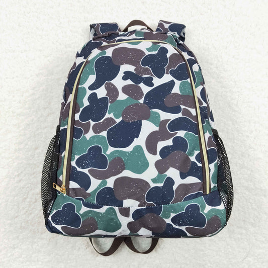 Baby Kids Green Camo Print Back Bags Backpacks