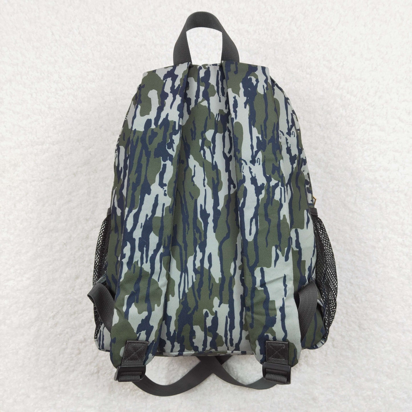 Baby Kids Green Camo Tree Branches Print Back Bags Backpacks