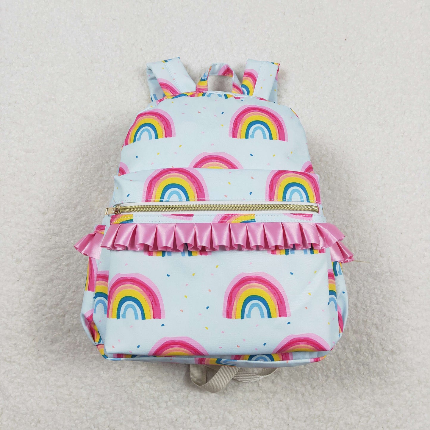 USA Shop Baby Girls Rainbows Ruffle School Backpack Bags