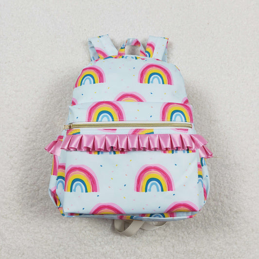USA Shop Baby Girls Rainbows Ruffle School Backpack Bags