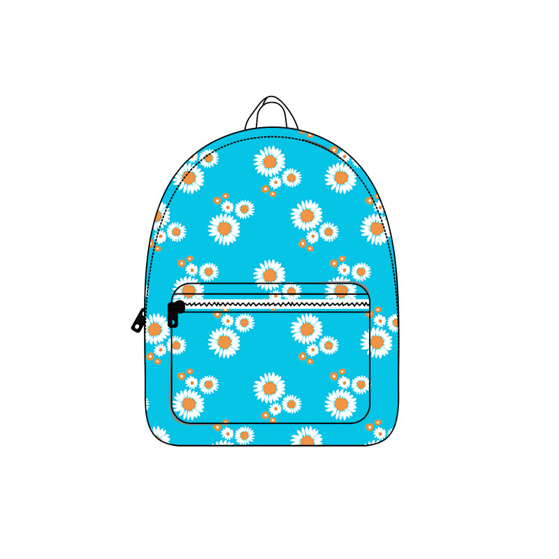 Baby Kids Girls Blue Daisy Flowers Backpack Back Bags Preorder