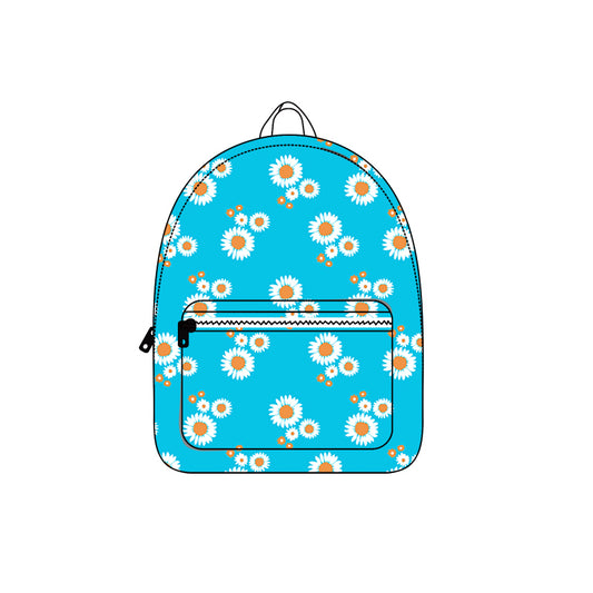 Baby Kids Girls Blue Daisy Flowers Backpack Back Bags Preorder