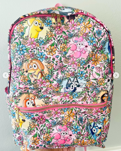 Baby Girls Dogs Flowers Backpack Back Bags Preorder