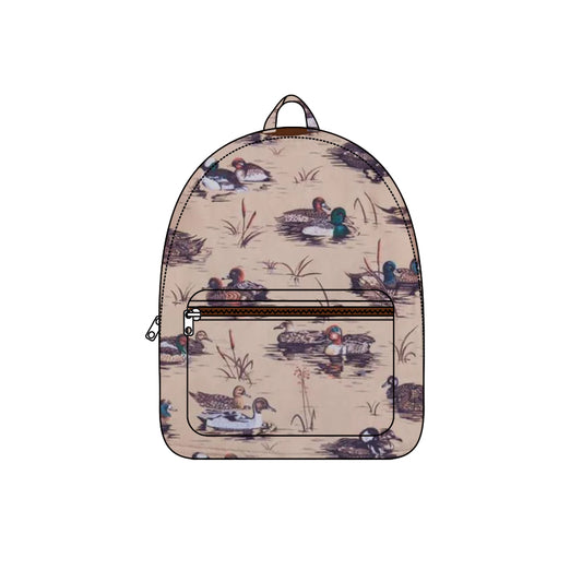 Baby Kids Ducks Brown Backpack Back Bags Preorder