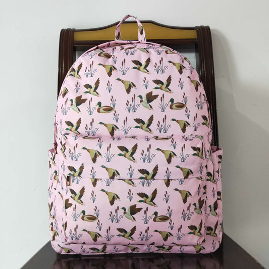 USA Shop Baby Girls Pink Ducks Hunting School Backpack Bags