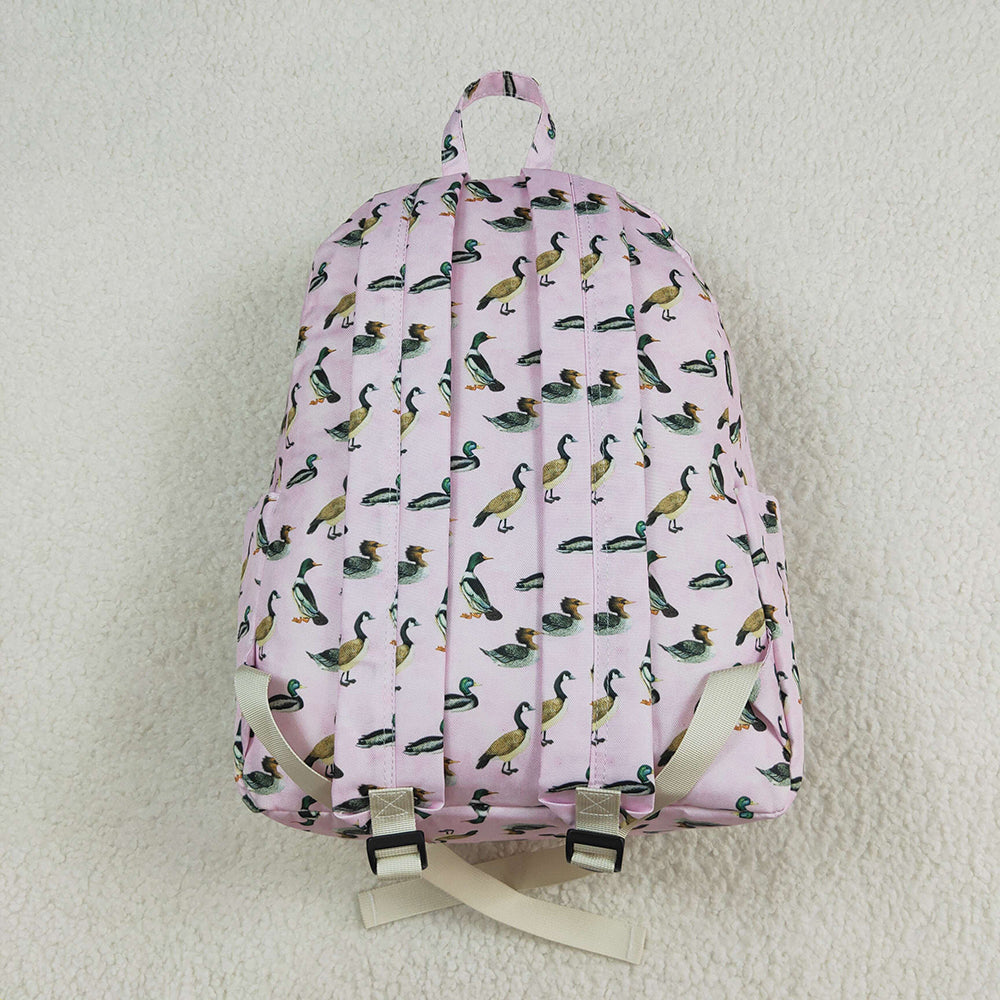 Baby Kids Girls Pink Ducks Backpack Back Bags