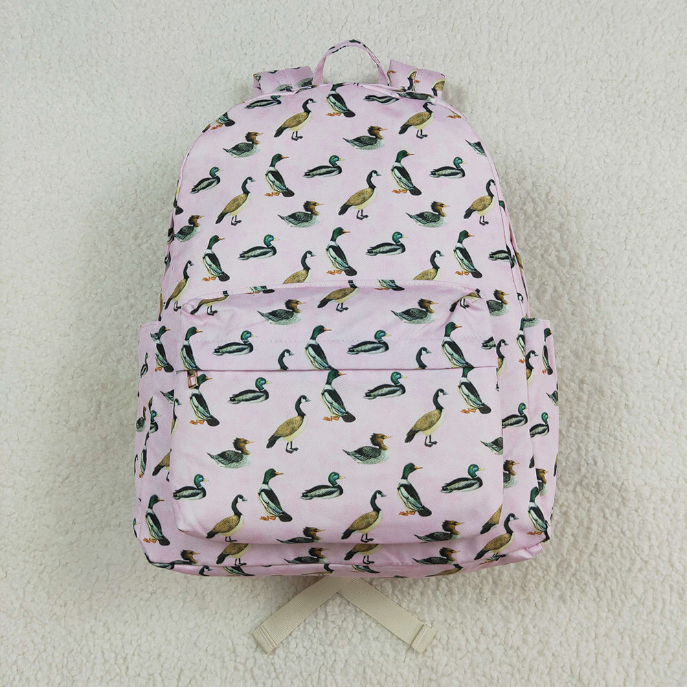 Baby Kids Girls Pink Ducks Backpack Back Bags