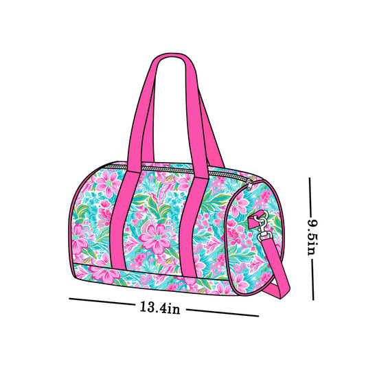 Baby Girls Pink Blue Flowers Gym Bags Preorder