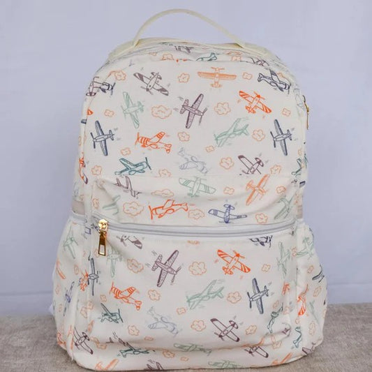 Baby Kids Boys Planes Backpack Zip Back Bags Preorder