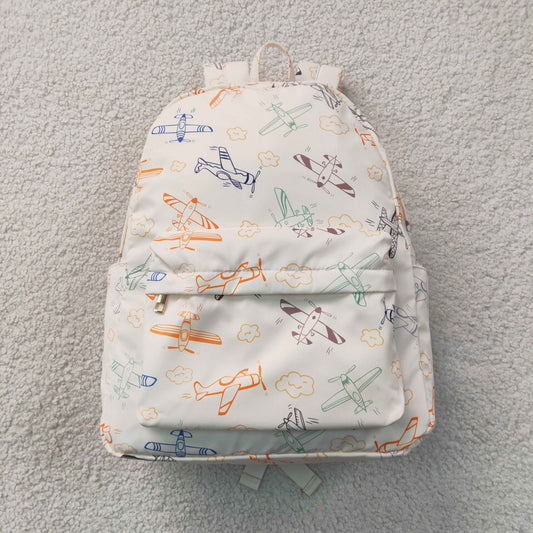 Baby Kids Colorful Planes Clouds School Backpack Back Bags