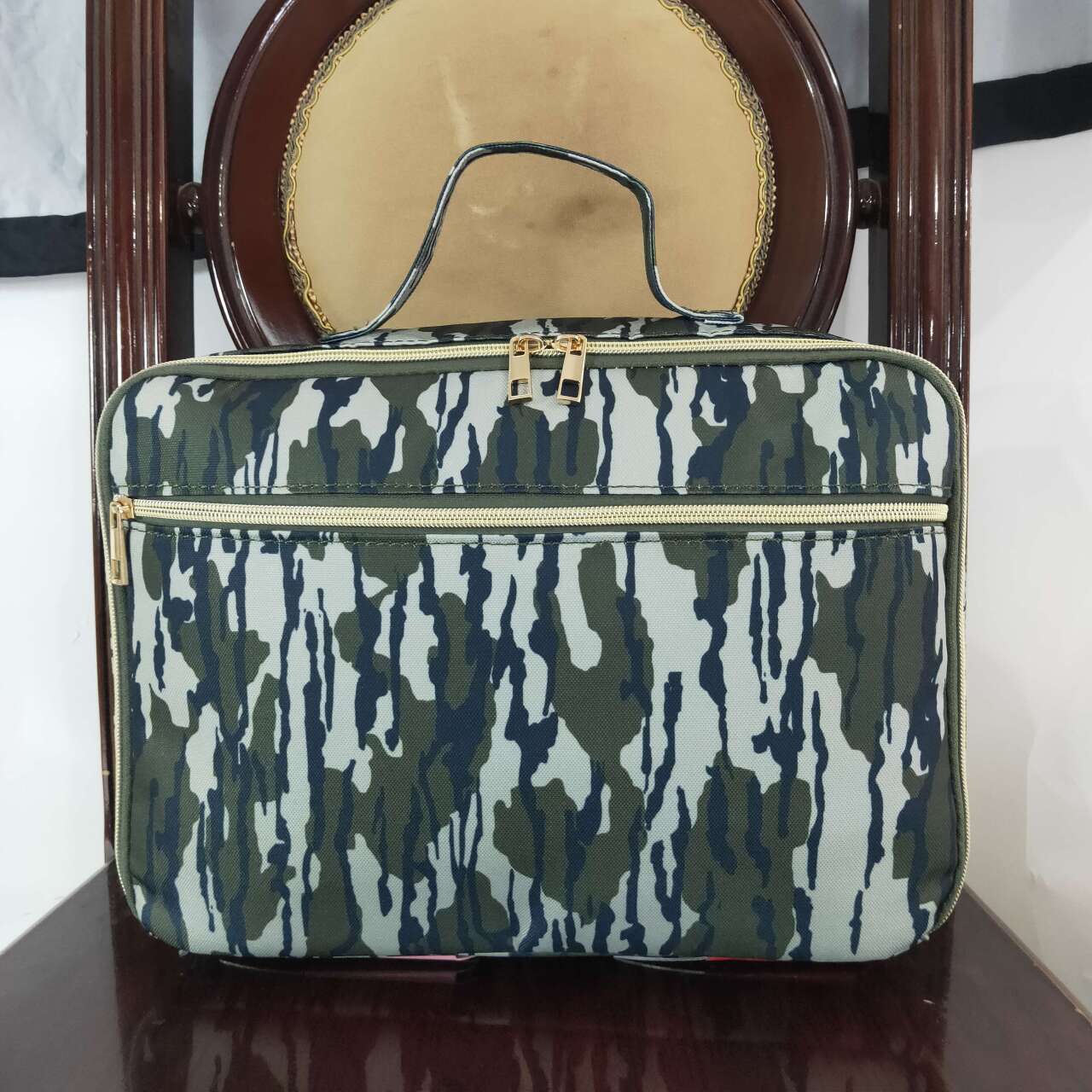 USA Shop Baby Kids Wood Camo School Lunch Boxes