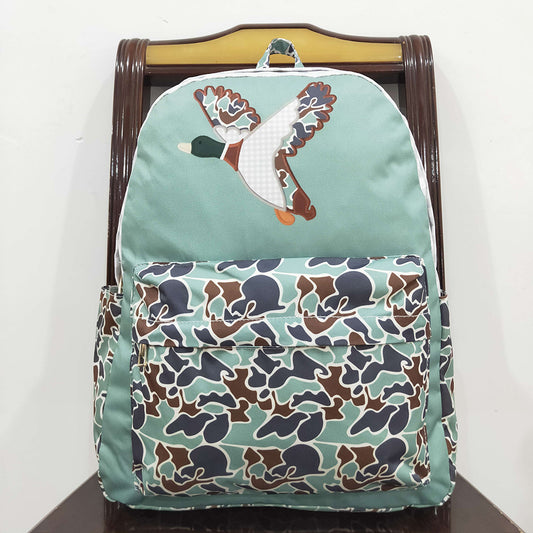 Baby Kids Boys Camo Ducks Backpack Zip Back Bags