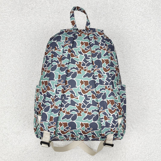 Baby Kids Boys Camo Ducks Backpack Zip Back Bags