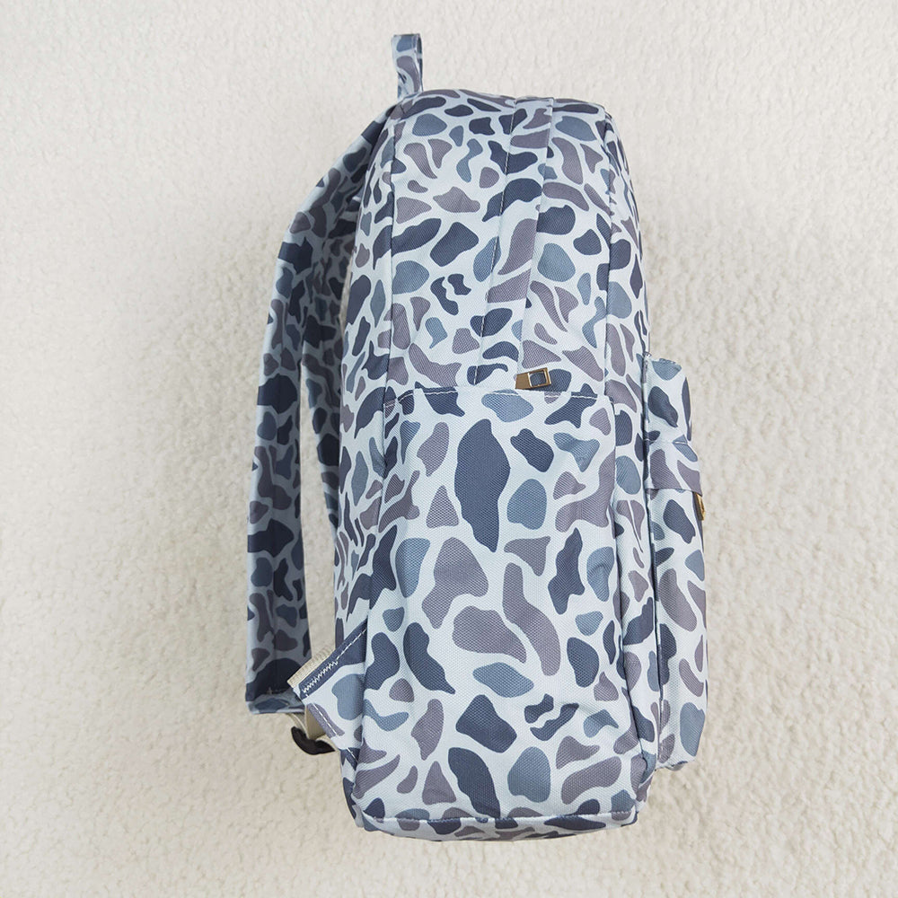 Baby Kids Boys Grey Hunting Camo Backpack Zip Back Bags