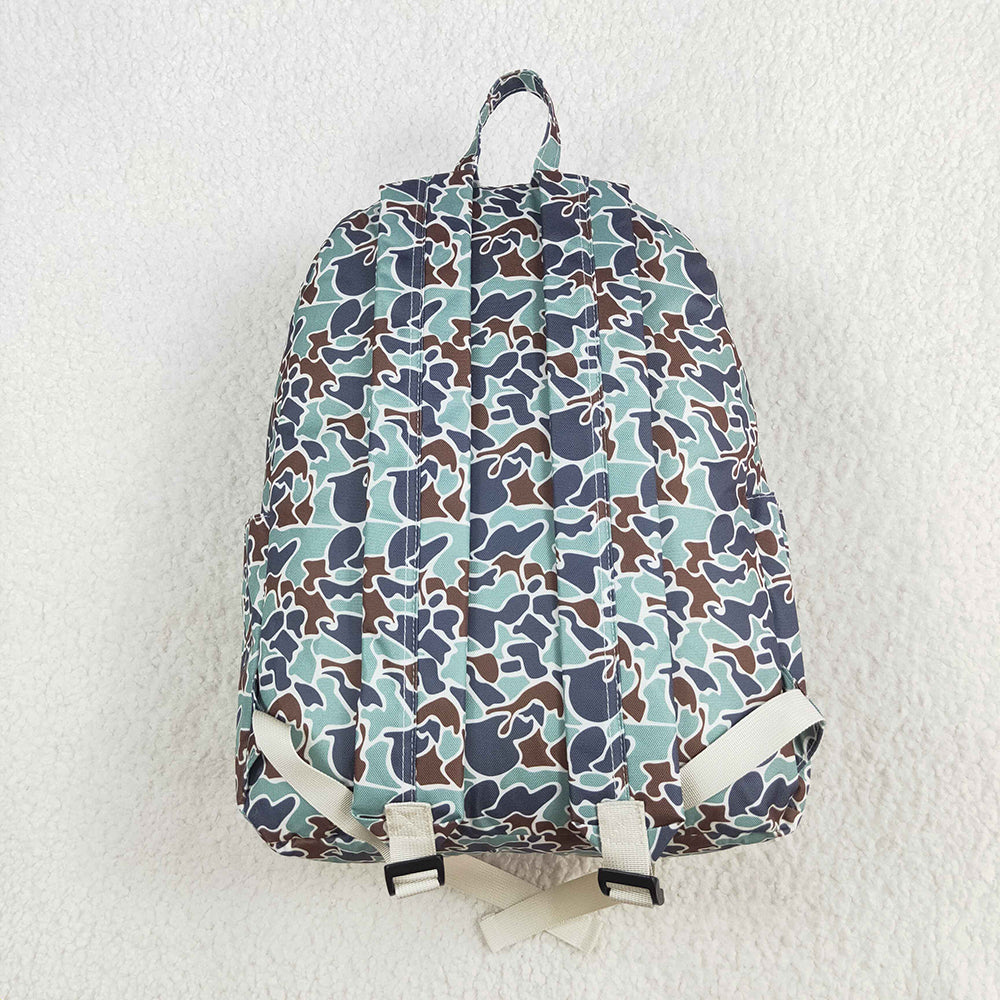 Baby Kids Boys Green Hunting Camo Backpack Zip Back Bags