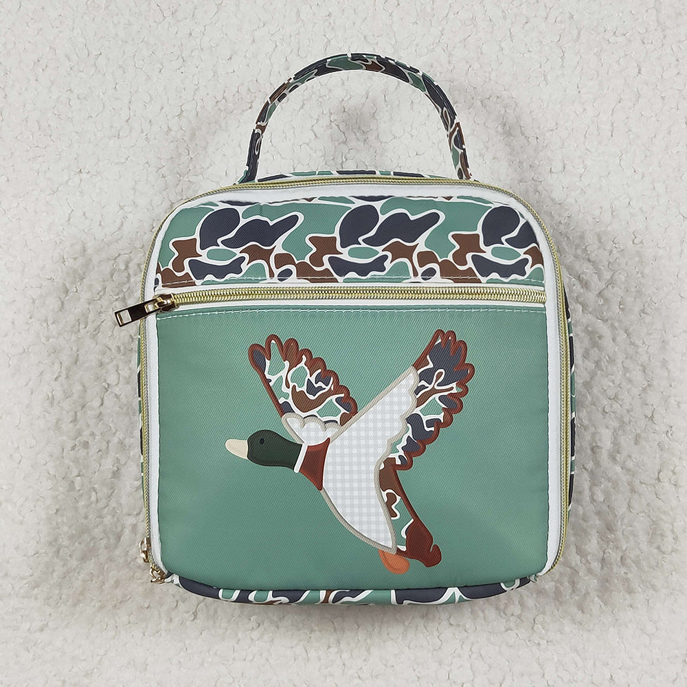 Sibling Baby Kids Boys Camo Ducks Backpack Lunch Boxes
