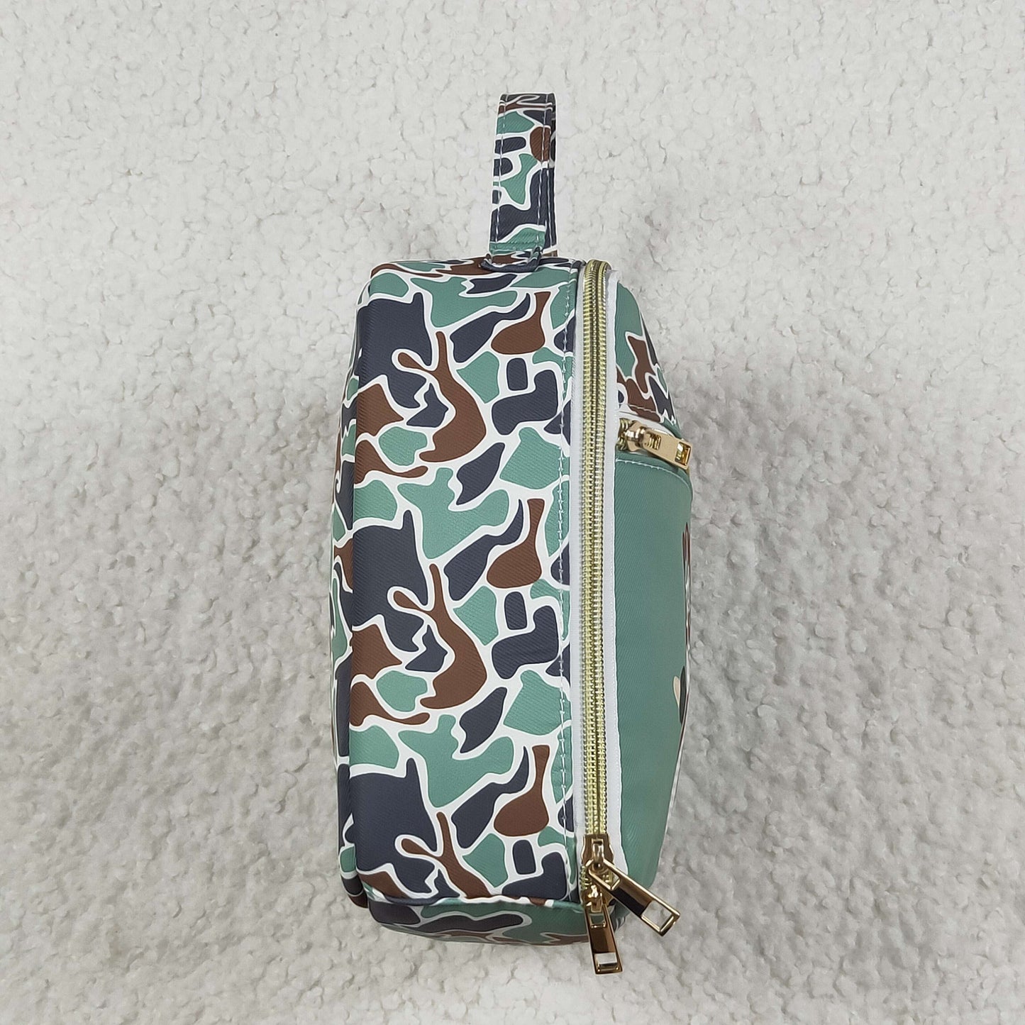 USA Shop Baby Kids Green Camo Embroidery Ducks Hunting School Lunch Boxes