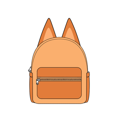 Baby Kids Cute Orange Dog Ears Backpacks Bags Preorder