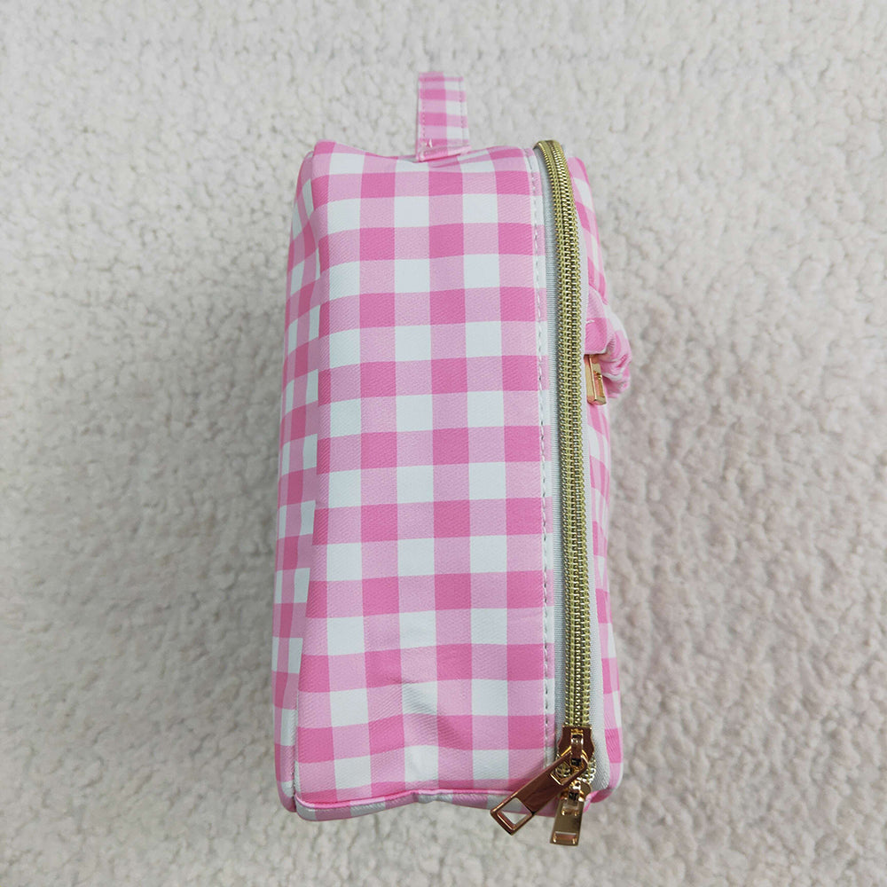 Baby Girls Pink Checkered Lunch Dinnder Picnic Thermal Bags Boxes