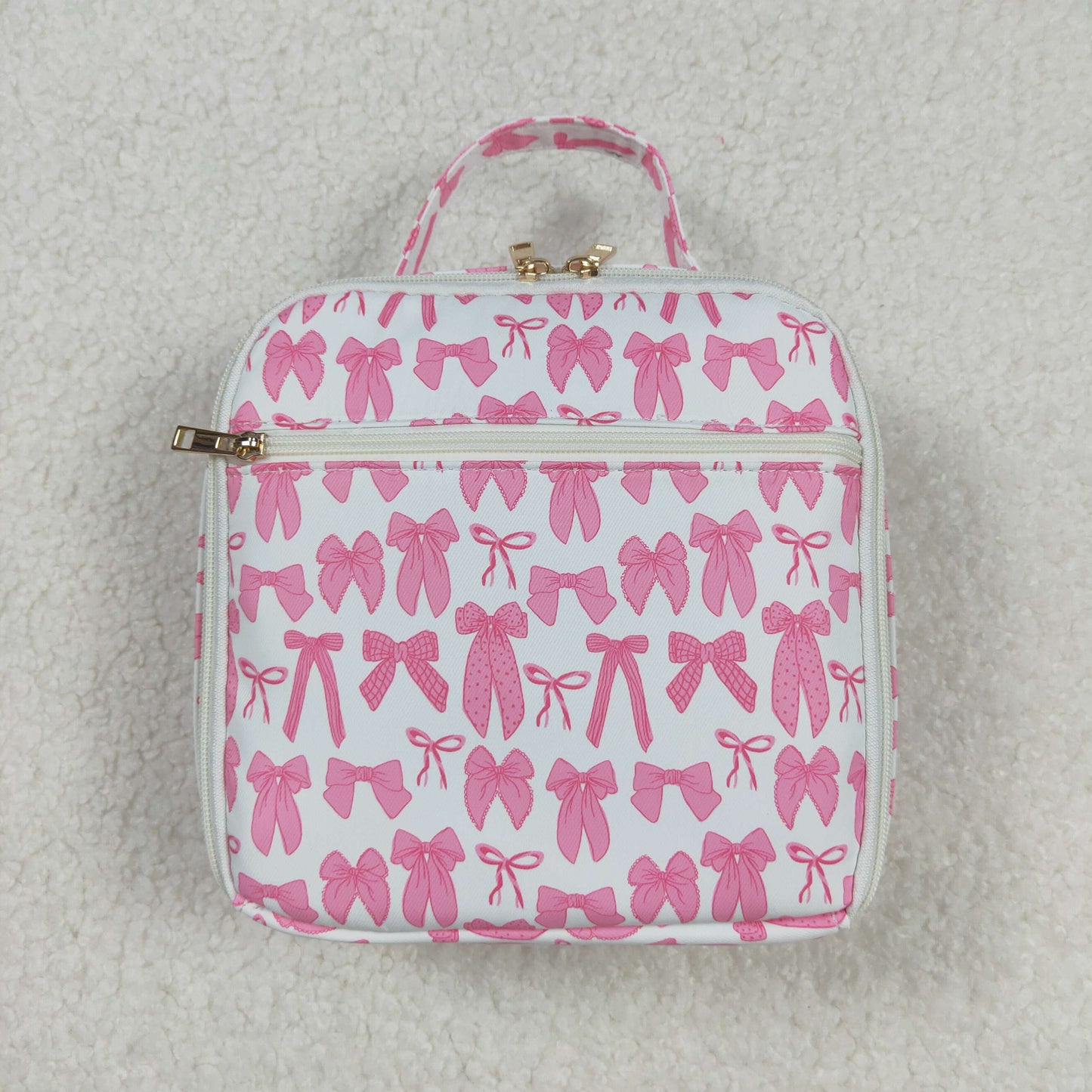 USA Shop Baby Kids Pink Bows Plaid School Lunch Boxes