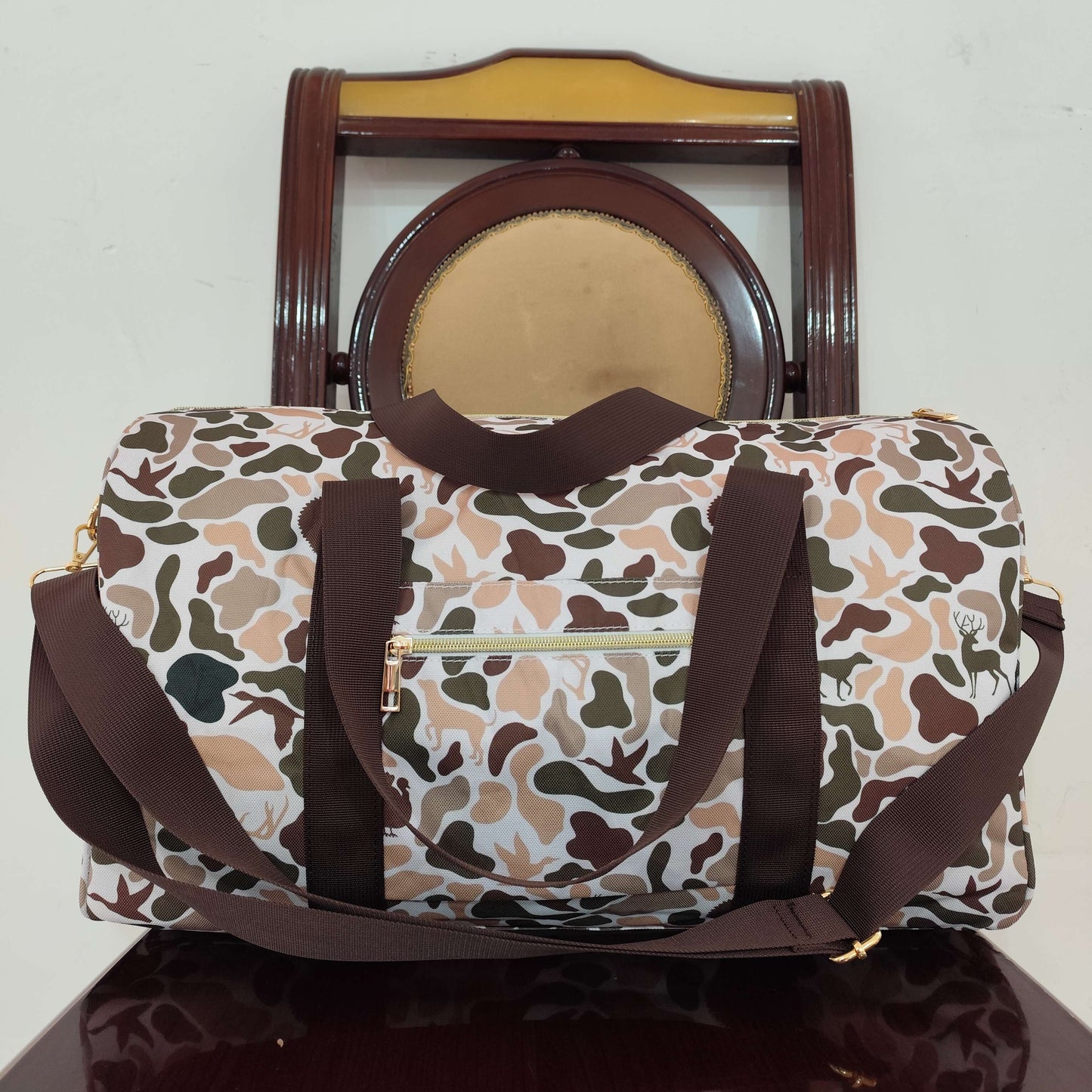 USA Shop Dogs Ducks Camo Hunting Gym Bags
