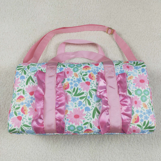 Sibling Ruffle Floral Print Gym Duffle Bags