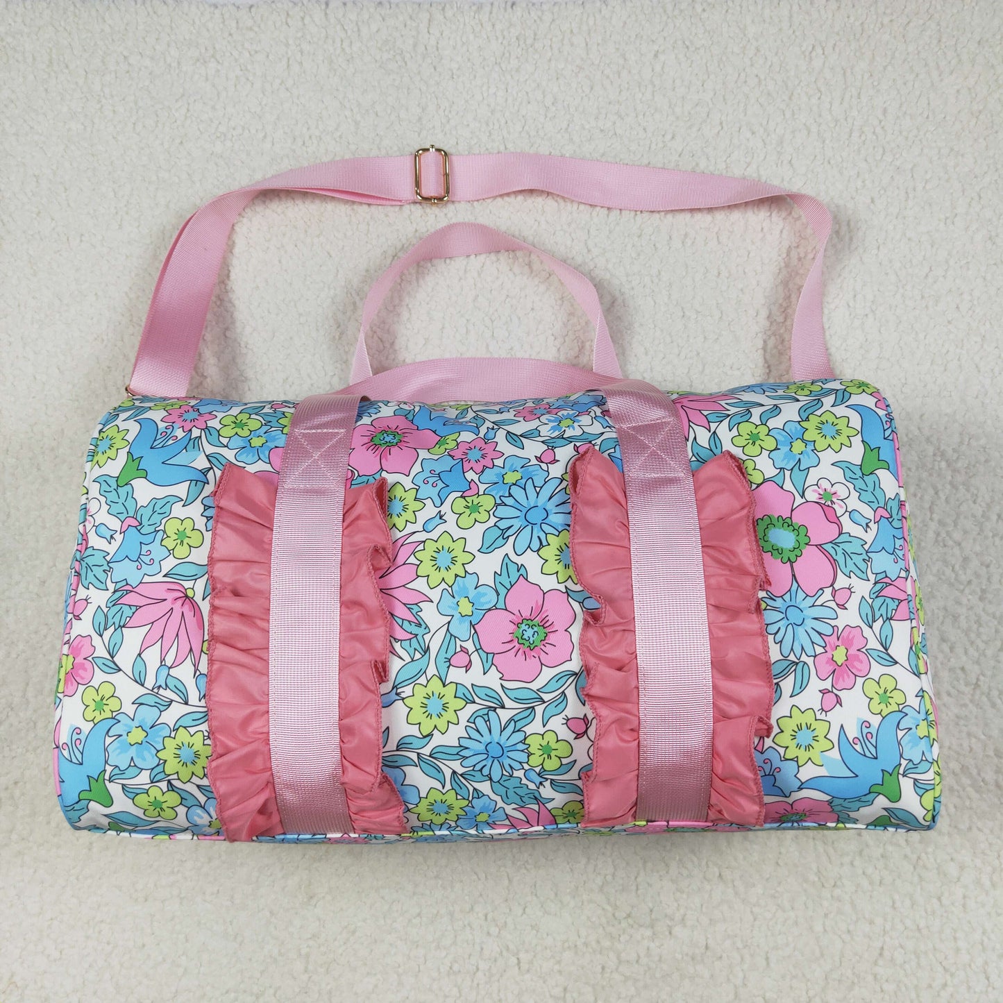 USA Shop Colorful Flowers Ruffle Gym Bags