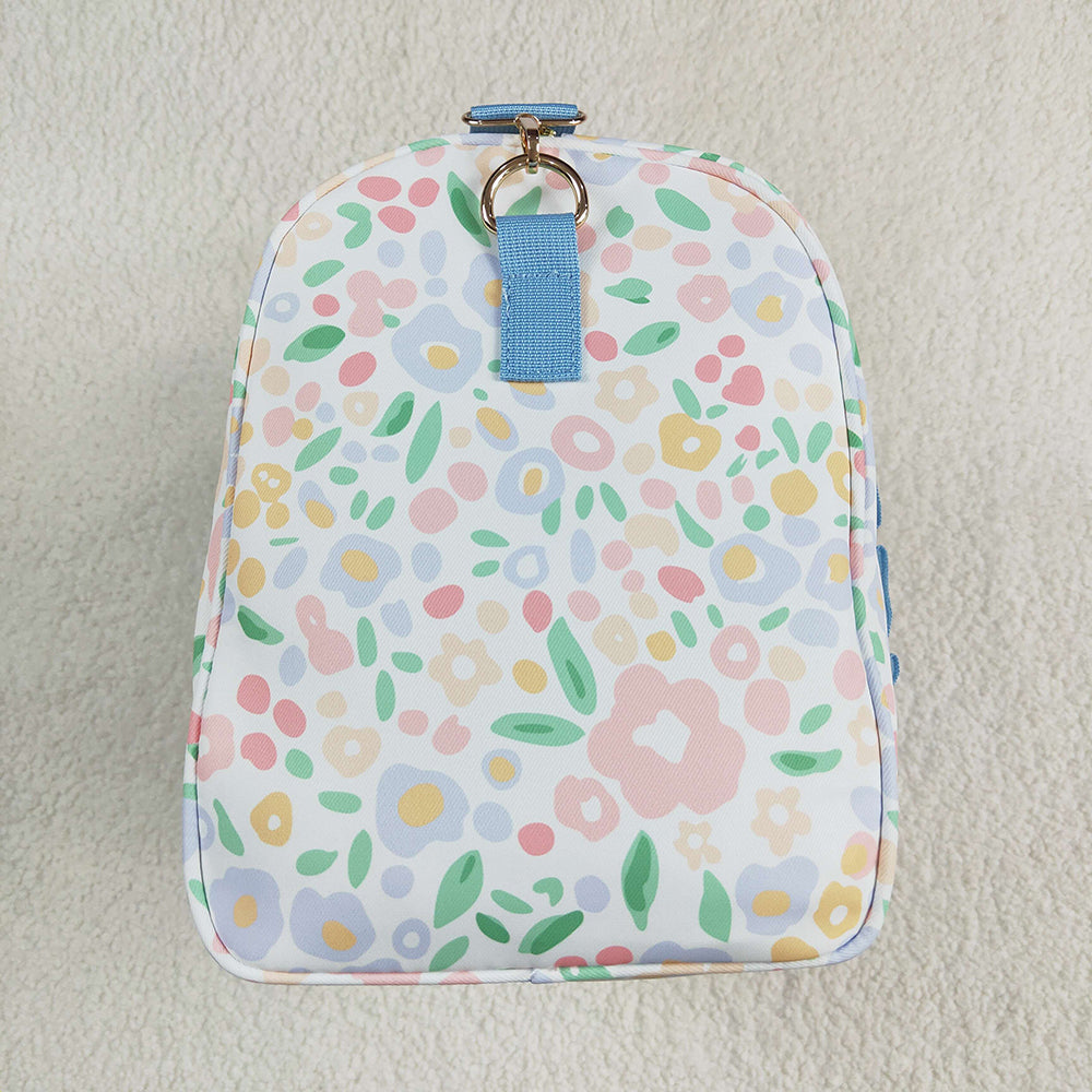 Blue Ruffle Colorful Leopard Print Gym Duffle Bags