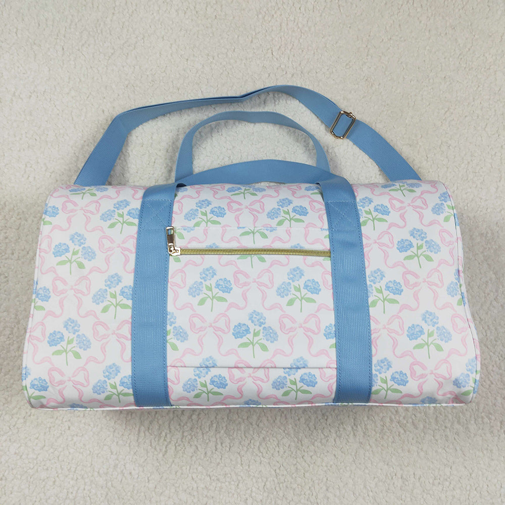 Blue Ruffle Pink Bows Plaid Floral Gym Duffle Bags