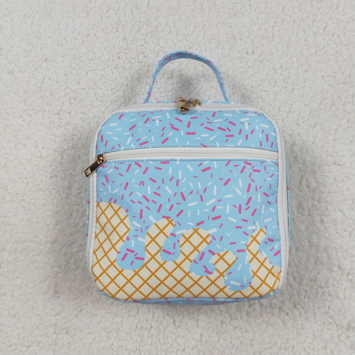 USA Shop Baby Kids Blue Sprinkles Drip Team School Lunch Boxes