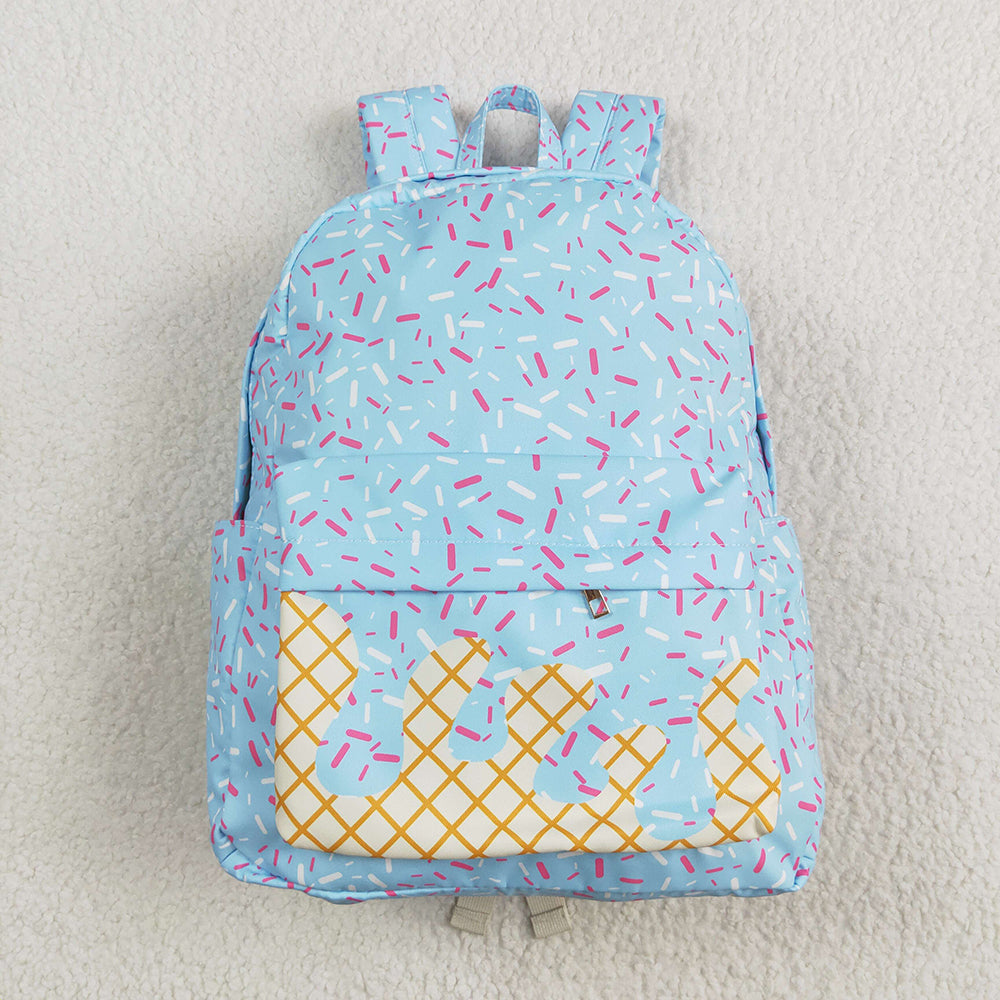 Baby Kids Blue Drips Team School Bags