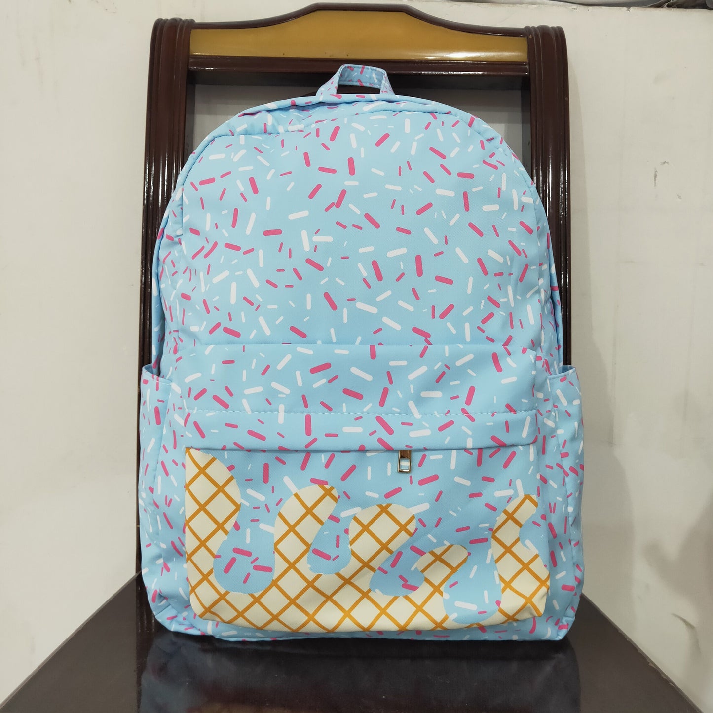 USA Shop Baby Children Blue Drip Sprinkles Team School Backpack Bags