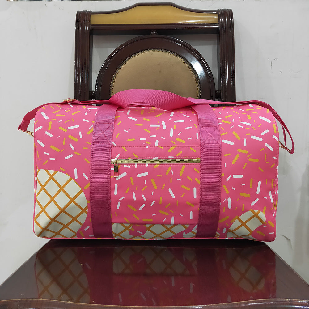 Pink Ice Cream Drip Zipper Gym Bags