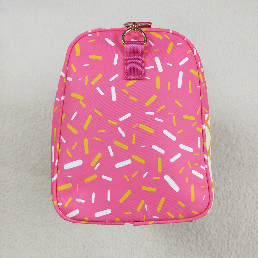 Pink Ice Cream Drip Zipper Gym Bags