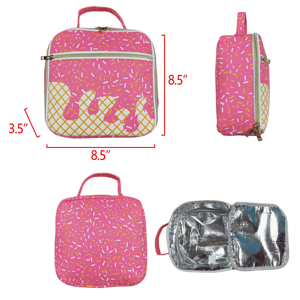 Baby Girls Pink Team Lunch Boxes School Bags