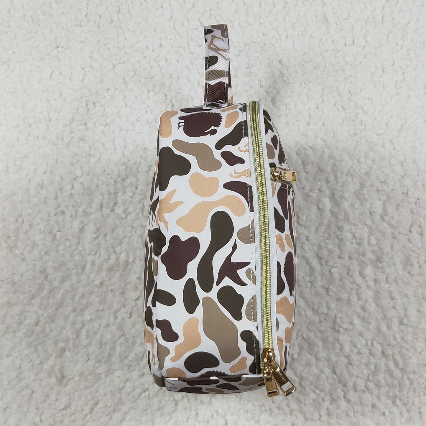 Green Deer Western Camo Print Zipper Lunch Bags