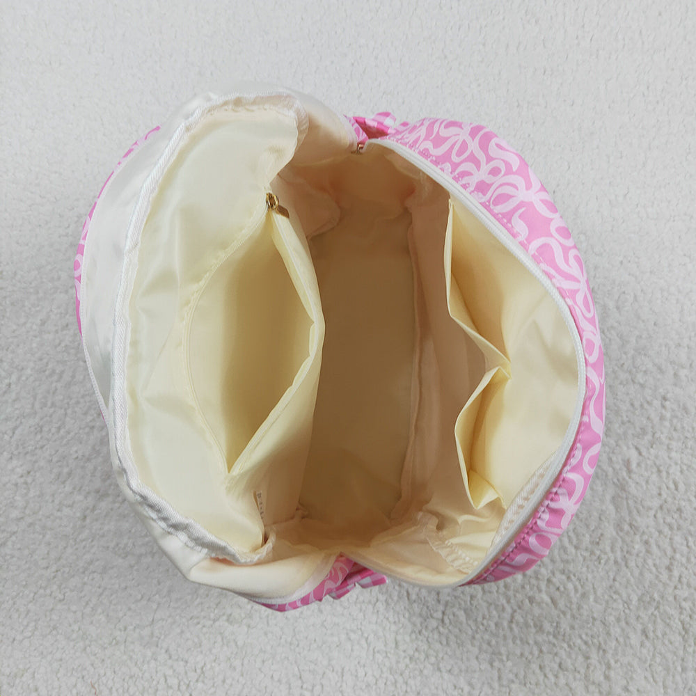 Baby Girls Pink Bows Plaid Ruffle School Bags