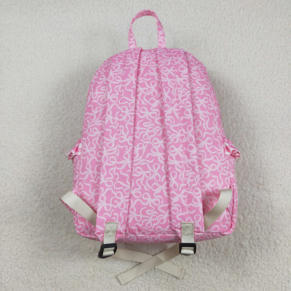 Baby Girls Pink Bows Plaid Ruffle School Bags