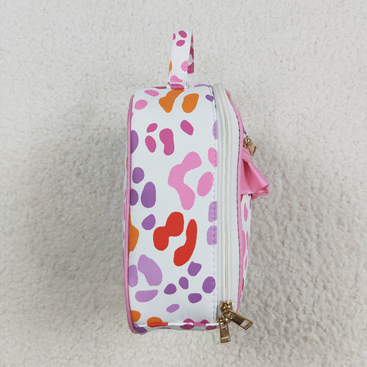 Baby Girls Pink Leopard Ruffle School Bags Lunch Boxes