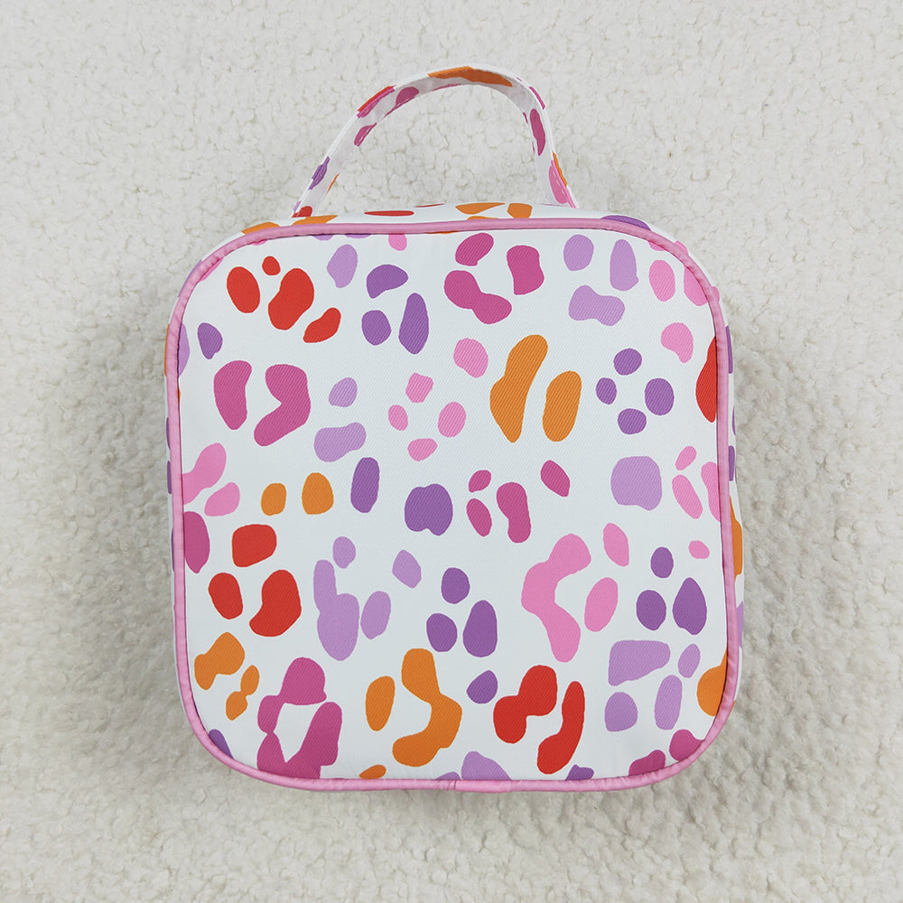 Baby Girls Pink Leopard Ruffle School Bags Lunch Boxes